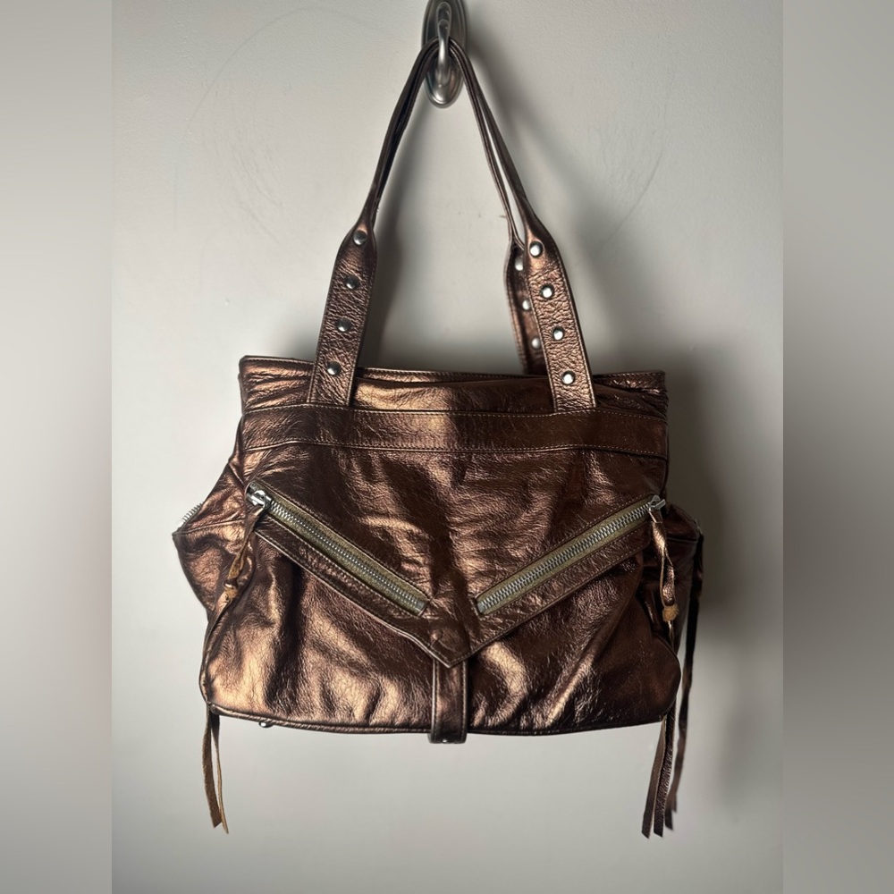 Botkier Bronze Metallic “Trigger” Leather Shoulde… - image 2